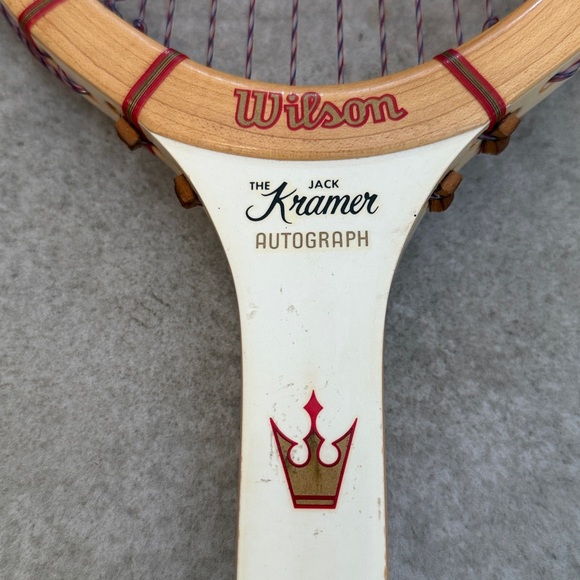 Vintage Wilson Jack Kramer autograph tennis racket 4 5/8 Zephyr clamp - Picture 3 of 12